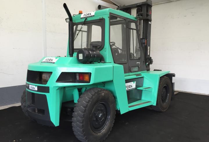 MITSUBISHI FD80 HEFTRUCK FORX CLARCK piet cebeko  heftrucks verhuur huren dumarent tvh boels cebeko