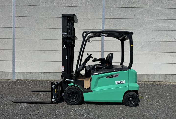 Nieuwe Mitsubishi elektrische heftruck Edia35 3,5ton hefvermogen Nieuwe Heftruck te koop verkoop Forx Piet Dekoninck  Forx specialist in heftrucks 
