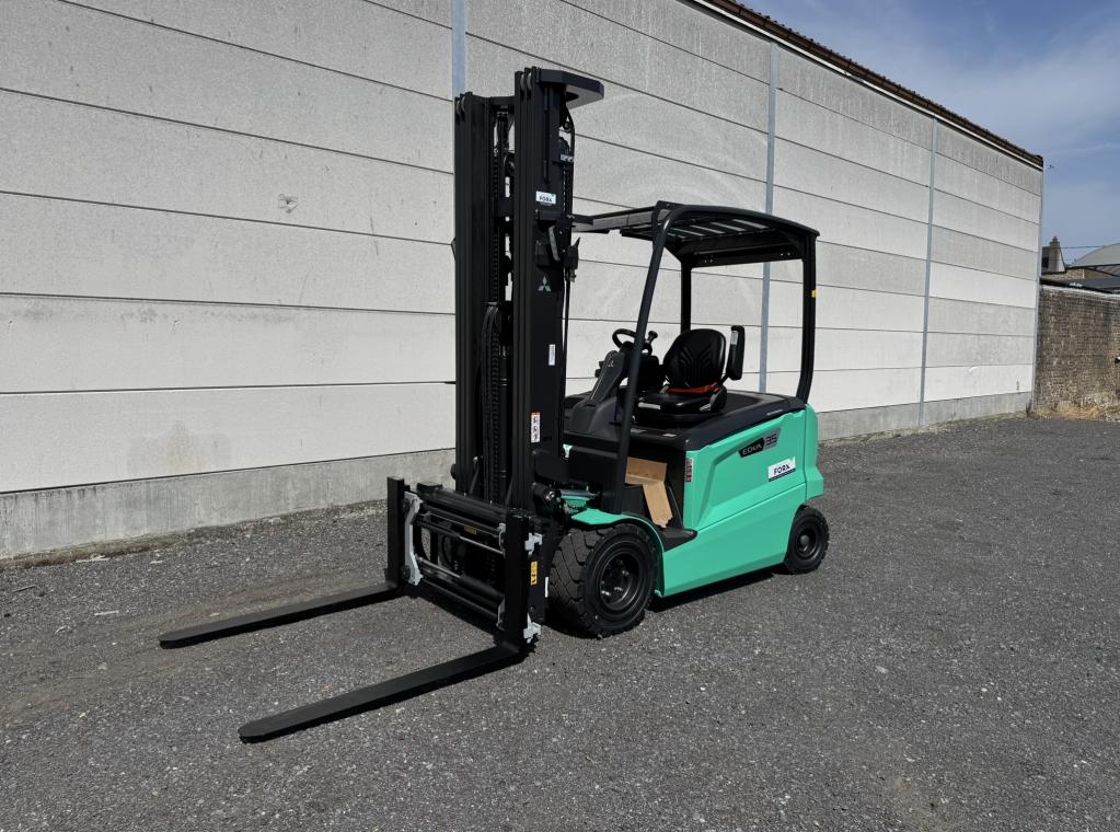 Nieuwe Mitsubishi elektrische heftruck Edia35 3,5ton hefvermogen Nieuwe Heftruck te koop verkoop Forx Piet Dekoninck  Forx specialist in heftrucks  Forx    Mitsubishi.                      Dumarent cebeko devako