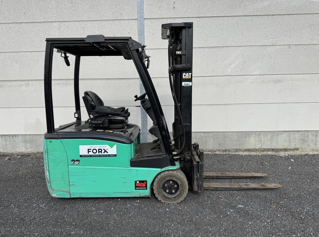 Mitsubishi CAT CATERPILLAR Toyota Nissan Elektrische heftruck 2 ton heftrucks te koop chariots a vendre forklift for sale FORX FORX beste heftruckdealer verkoop heftrucks verhuur heftrucks Brugge Zeebrugge Zedelgem Torhout Roeselare Meulebeke Kortrijke Waregem FORX