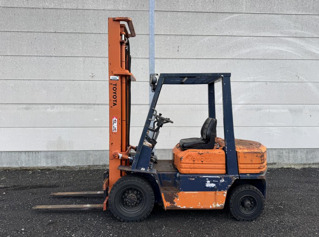 Toyota 02-5FD25 diesel heftruck met 2.5 ton hefvermogen en duplex mast van 4.5 meter: #Toyota02FD25 - #ToyotaHeftruck - #DieselHeftruck - #2TonHeftruck - #DuplexMast - #HeftruckTeKoop - #HeftruckVerhuur - #TweedehandsMaterieel - #GereviseerdeHeftruck - #BetrouwbareMachines- #IndustrieelMaterieel #UniekeKans #SterkEnBetrouwbaar FORX BEST HEFTRUCKDEALER TRANSPORT HEFTRUCK CHARIOT A VENDRE FORKLIFT FOR SALE